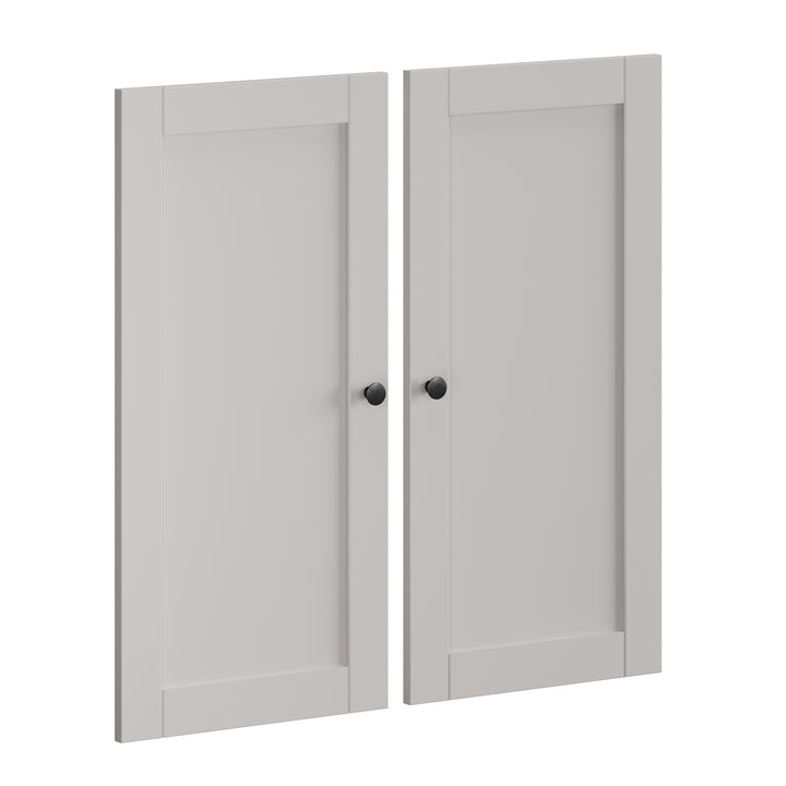 100% Solid Wood Modular Shaker Double Doors for Pantries, Sideboards, Bookcases, Bathroom Storage Cabinets