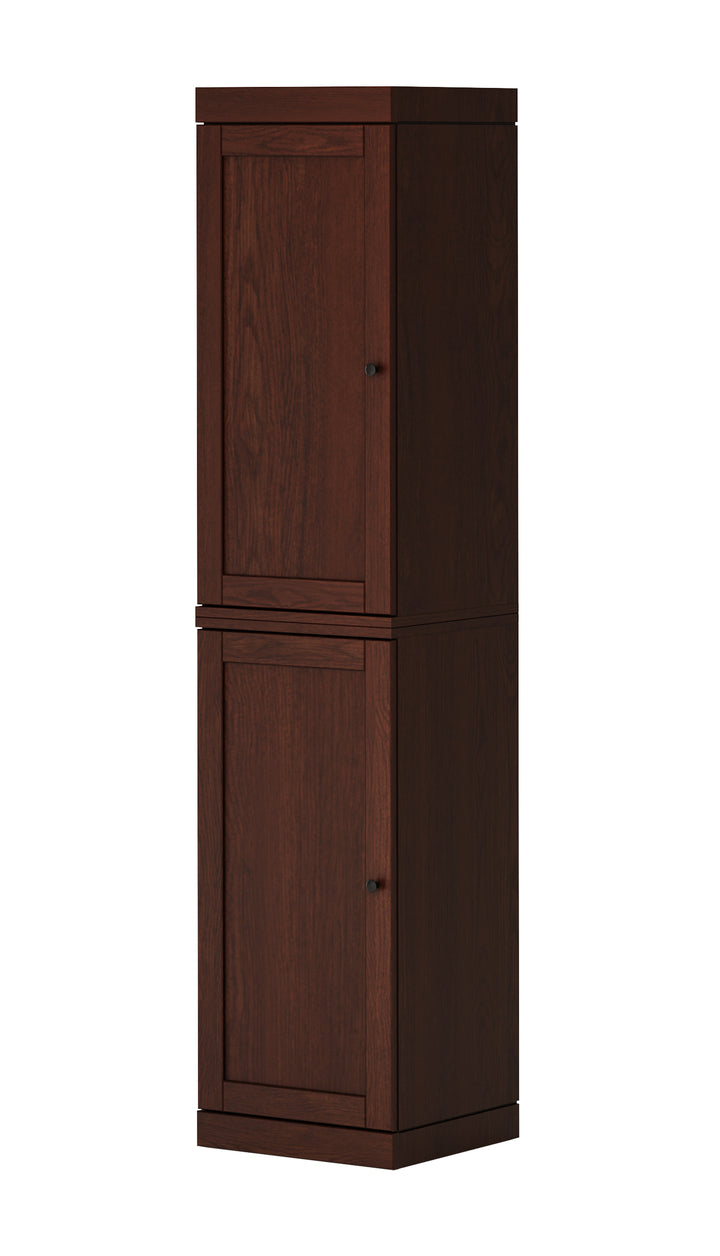 Premium 100% Solid European Oak Hardwood Bathroom Storage Cabinet with Shaker Doors – 16" Wide, 71.5" Tall