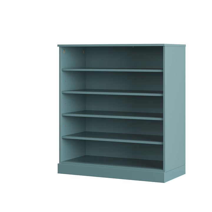 100% Solid Wood Open Shoe Storage Cabinet with Adjustable Shelves, Space Saving Stackable Entryway Organizer, 32" W x 35.75" H