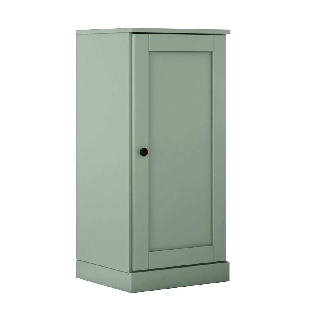 100% Solid Pine Wood Bathroom Storage Cabinet, Shaker Door, 4 Drawers, Adjustable Shelves, 16.5" Wide, 35.75" Tall