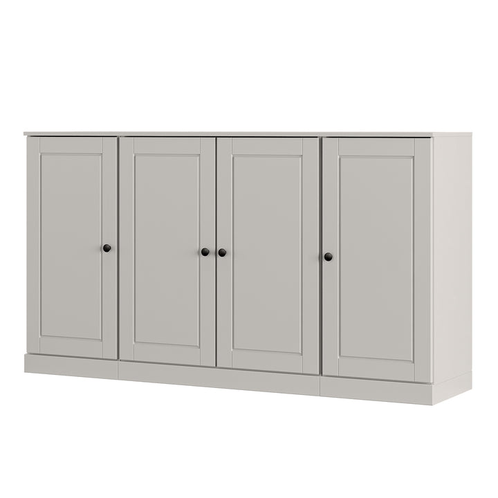 100% Solid Wood Sideboard Buffet with Raised Panel Doors, Credenza Server for Dining Room Storage, Adjustable Shelves, 65" W x 35.75" H