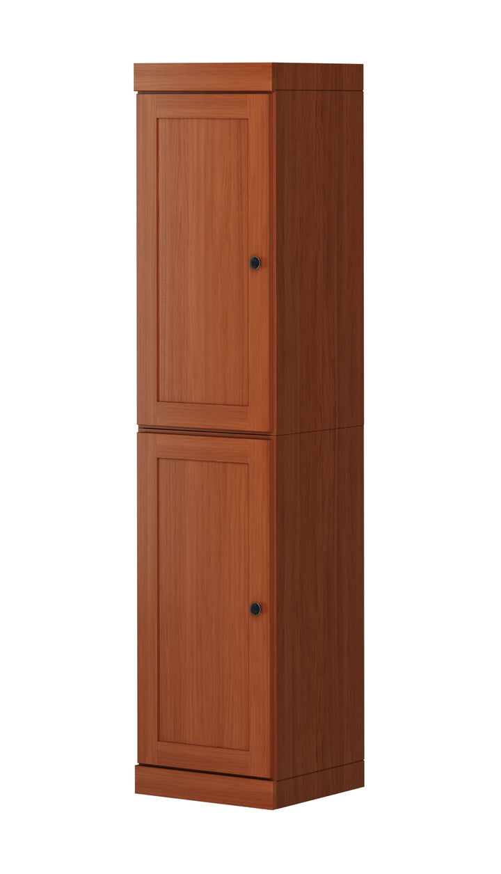 100% Solid Wood 16.5" Pantry Cabinet, 2 Shaker Wood Doors