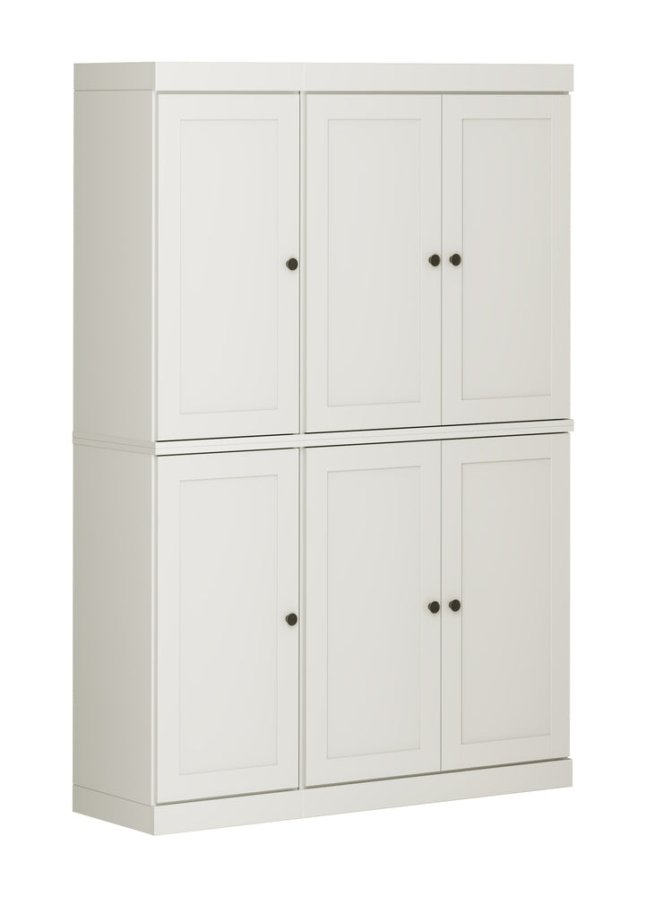 100% Solid Wood Kitchen Pantry Cabinet, Tall Freestanding Modular Storage with Shaker Doors, Adjustable Shelves, 48.5" W x 71.5" H