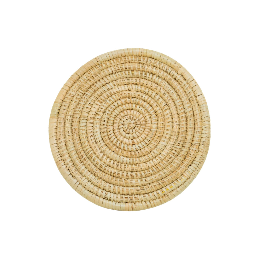 100% Handwoven Natural Rattan Round Placemats, Boho Farmhouse Kitchen & Dining, Heat-Resistant Table Mats, Handcrafted – Authentic African Craftsmanship, Placemats - Palace Imports