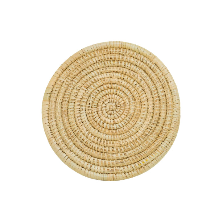 100% Handwoven Natural Rattan Round Placemats, Boho Farmhouse Kitchen & Dining, Heat-Resistant Table Mats, Handcrafted – Authentic African Craftsmanship, Placemats - Palace Imports