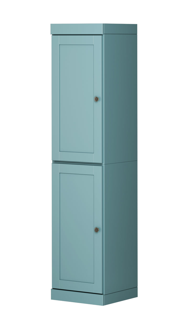 100% Solid Wood 16.5" Pantry Cabinet, 2 Shaker Wood Doors