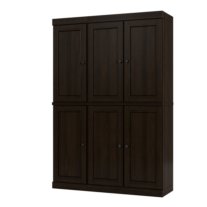 100% Solid Wood Tall Freestanding Kitchen Pantry Cabinet with Doors & 2 Drawers, Modular Storage Cabinet with Adjustable Shelves, 48.5" W x 71.5" H