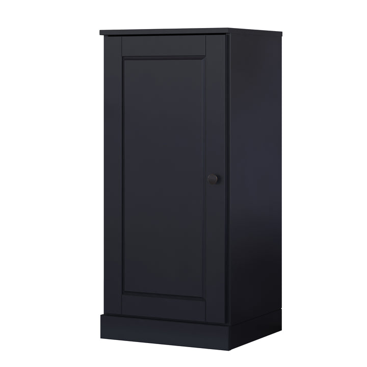 100% Solid Wood Bathroom Storage Cabinet, Raised Panel Door, 4 Drawers, Adjustable Shelves, 16.5" Wide, 35.75" Tall