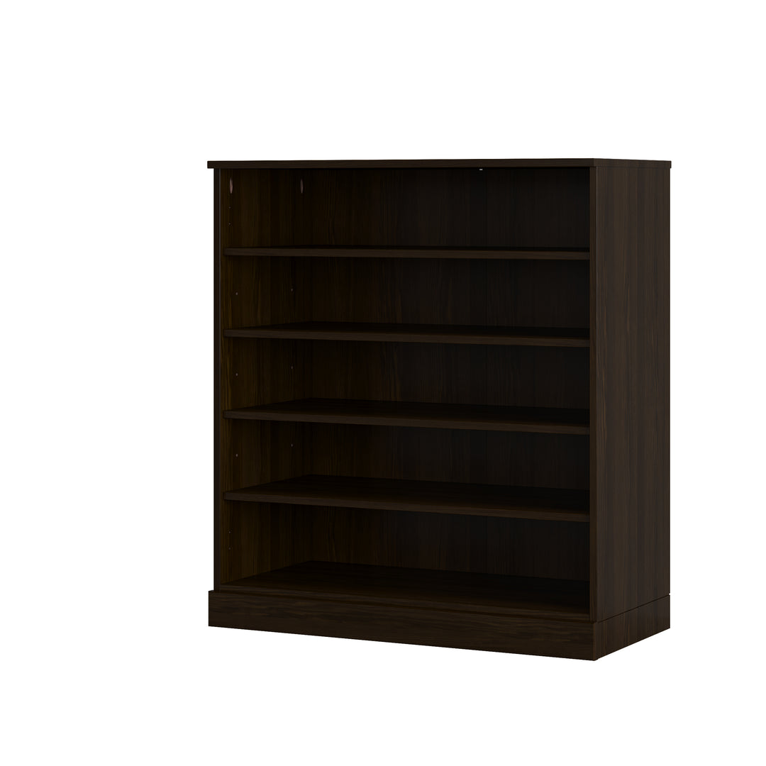 100% Solid Wood Open Shoe Storage Cabinet with Adjustable Shelves, Space Saving Stackable Entryway Organizer, 32" W x 35.75" H
