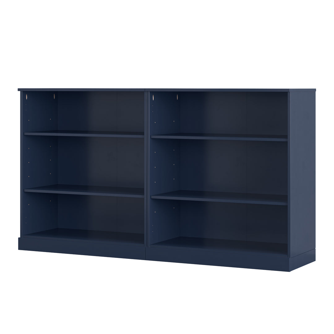 100% Solid Wood Freestanding Modular 6-Shelf Bookcase Cabinet with Open Adjustable Shelves, Display Storage Bookshelf, 64" W x 35.75" H