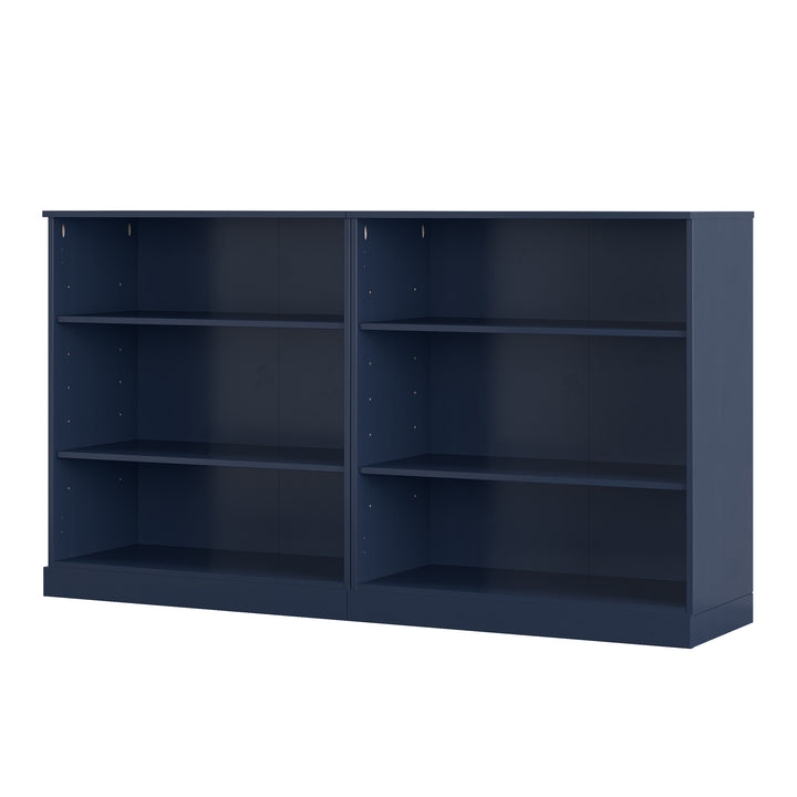 100% Solid Wood Freestanding Modular 6-Shelf Bookcase Cabinet with Open Adjustable Shelves, Display Storage Bookshelf, 64" W x 35.75" H