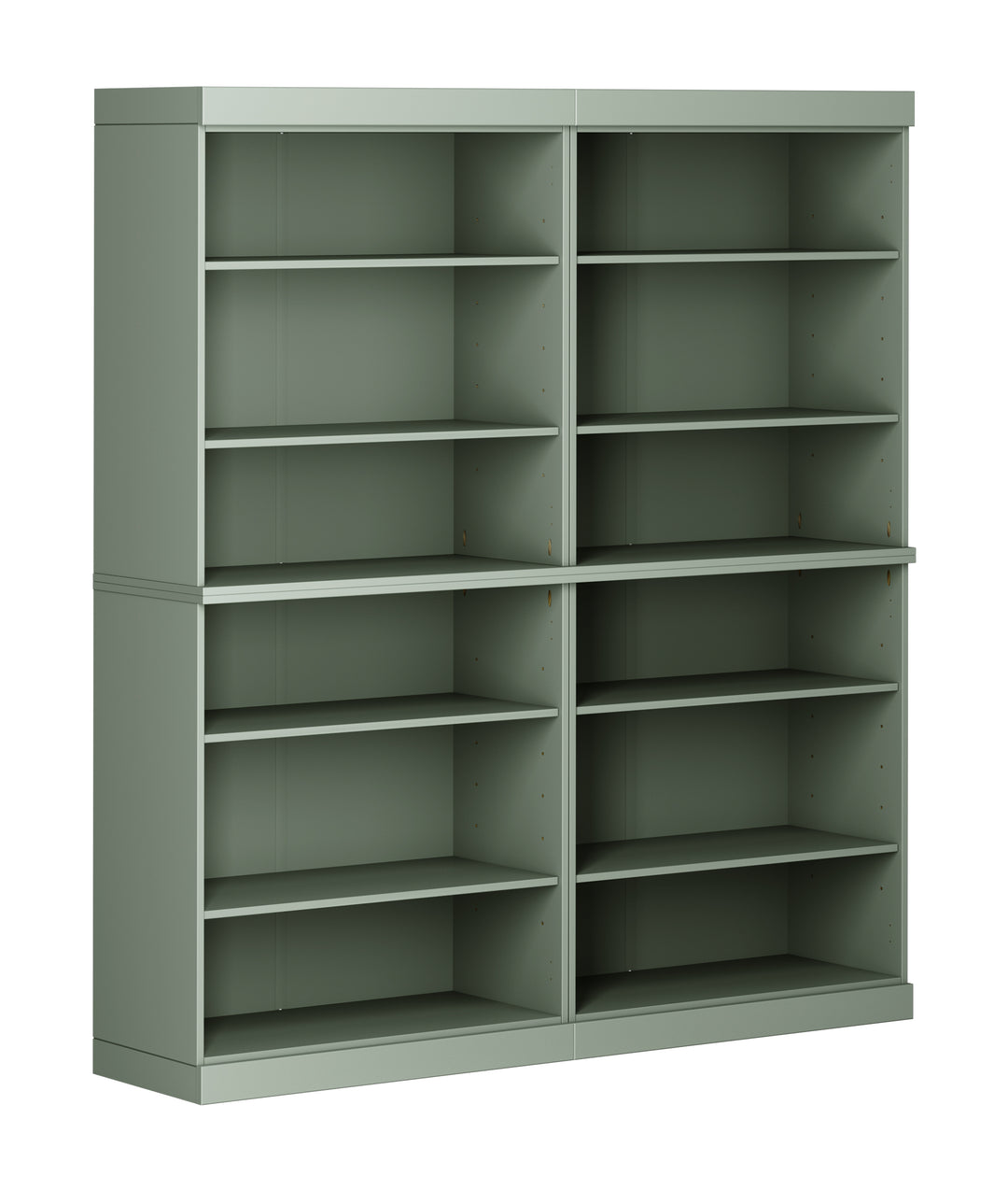 100% Solid Wood 12-Shelf 64" Bookcase, Tall Modular Bookshelf with Adjustable Shelves