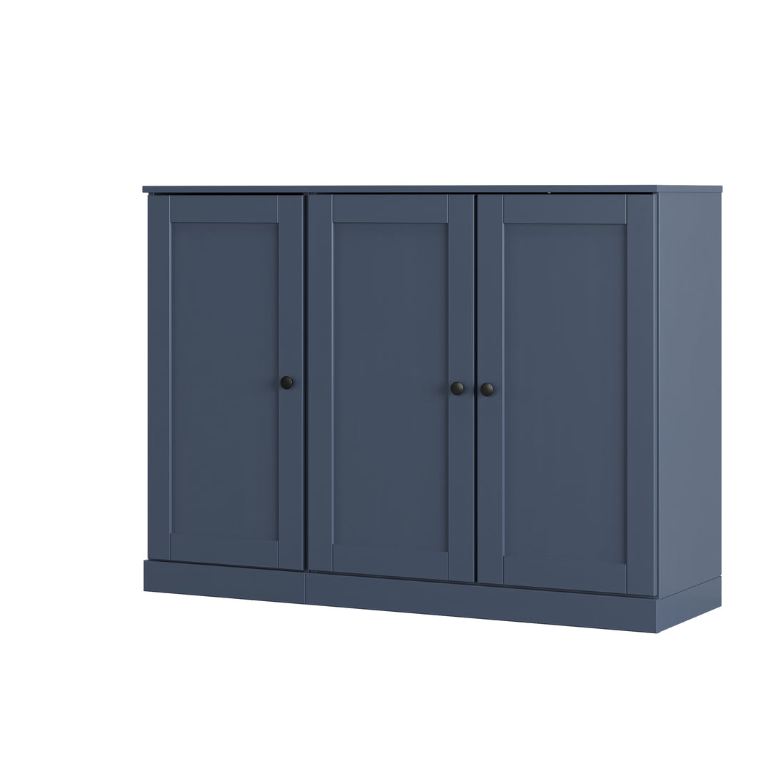100% Solid Wood Shoe Storage Cabinet with Shaker Doors, Adjustable Shelves, Space Saving Modular Entryway Organizer, 48.5" W x 35.75" H