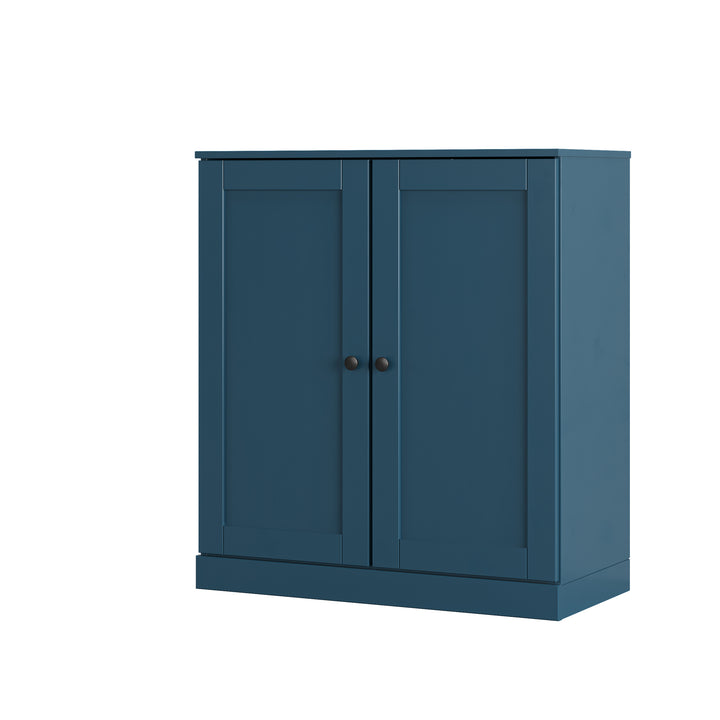 100% Solid Wood Shoe Storage Cabinet with Shaker Doors, Adjustable Shelves, Space Saving Stackable Entryway Organizer, 32" W x 35.75" H