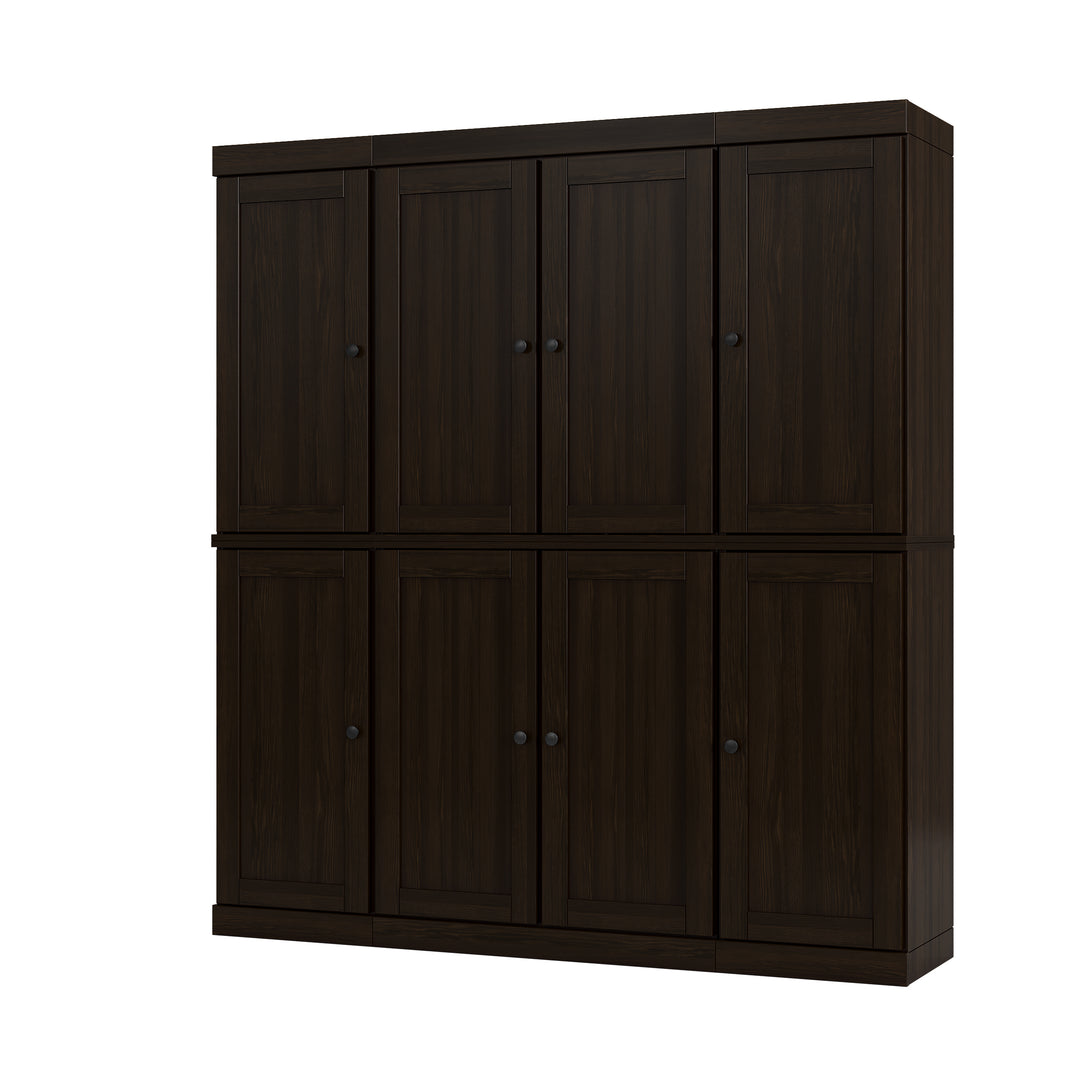 100% Solid Wood Tall Freestanding Kitchen Pantry Cabinet with Doors, Modular Storage Cabinet with Adjustable Shelves, 65" W x 71.5" H