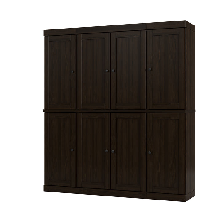 100% Solid Wood Tall Freestanding Kitchen Pantry Cabinet with Doors, Modular Storage Cabinet with Adjustable Shelves, 65" W x 71.5" H