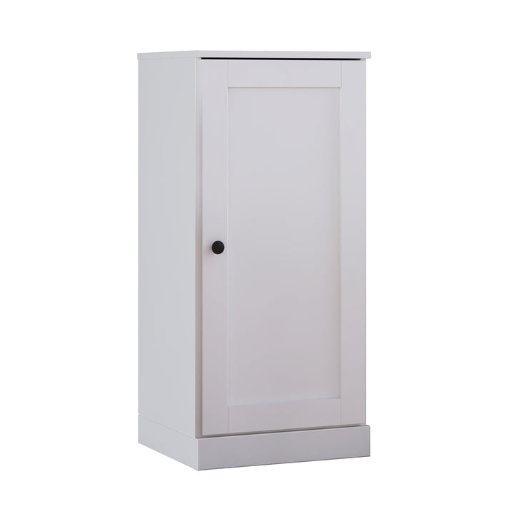 100% Solid Pine Wood Bathroom Storage Cabinet, Shaker Door, 4 Drawers, Adjustable Shelves, 16.5" Wide, 35.75" Tall
