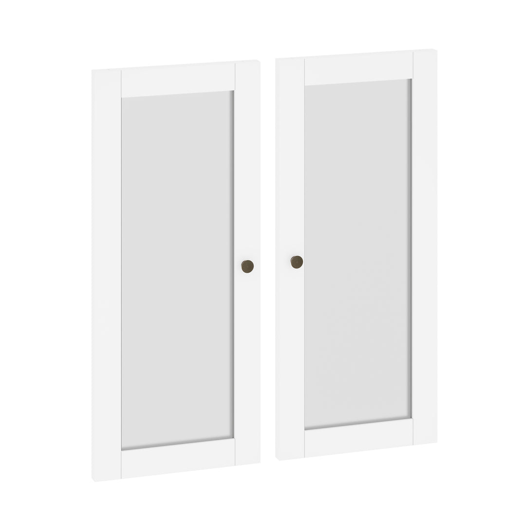 100% Solid Wood Modular Frosted Glass Double Door Kit