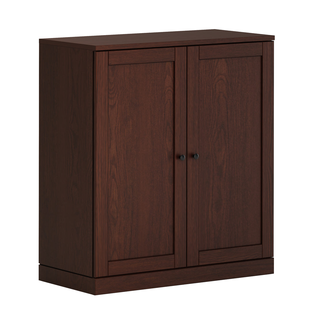 Premium 100% Solid European Oak Hardwood 3-Shelf Modular Bookcase with Shaker Doors – 32" Wide, 35.75" Tall