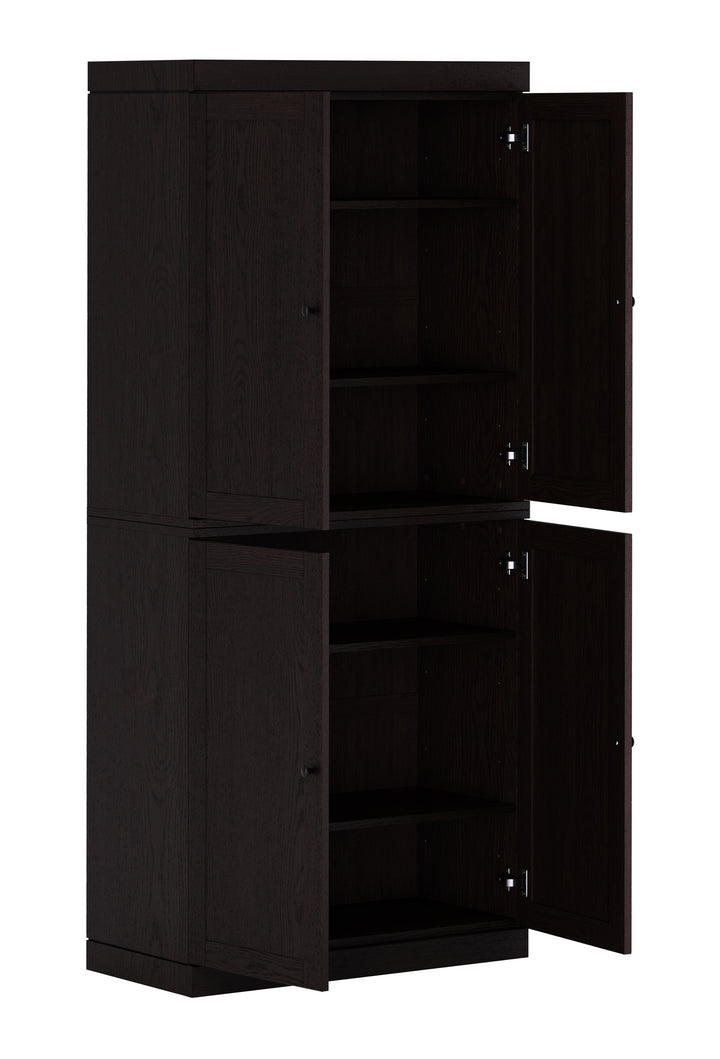 Premium 100% Solid European Oak Hardwood Modular Dining Room Cabinet with Shaker Doors – 32" Wide, 71.5" Tall