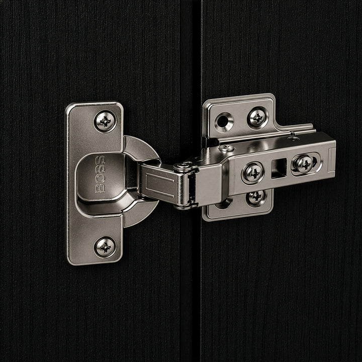 100% Solid Wood 4-Door Wardrobe Armoire with Mirrored Doors, Bedroom Closet Storage – Cosmo Collection