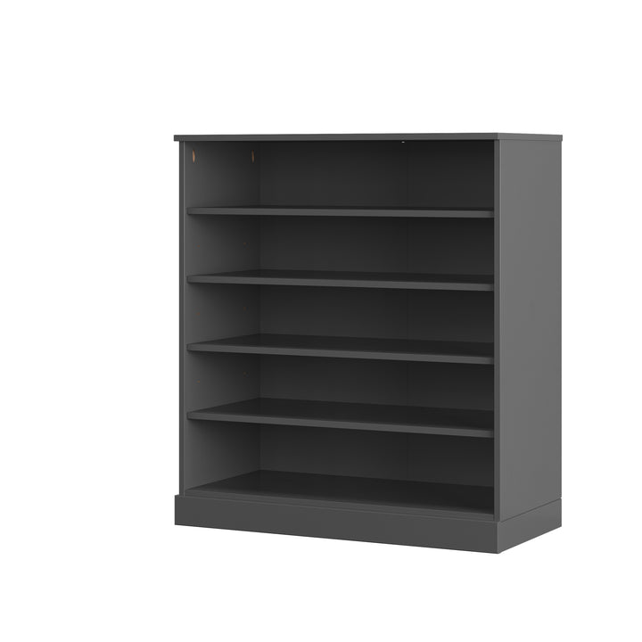 100% Solid Wood Open Shoe Storage Cabinet with Adjustable Shelves, Space Saving Stackable Entryway Organizer, 32" W x 35.75" H