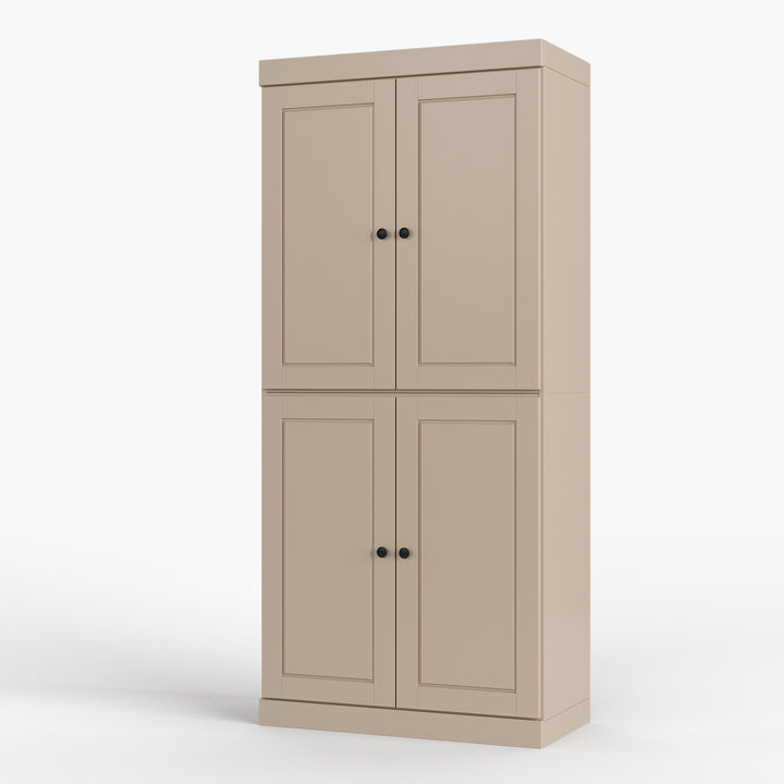 100% Solid Wood 32" Bathroom Cabinet with Raised Panel Wood Doors