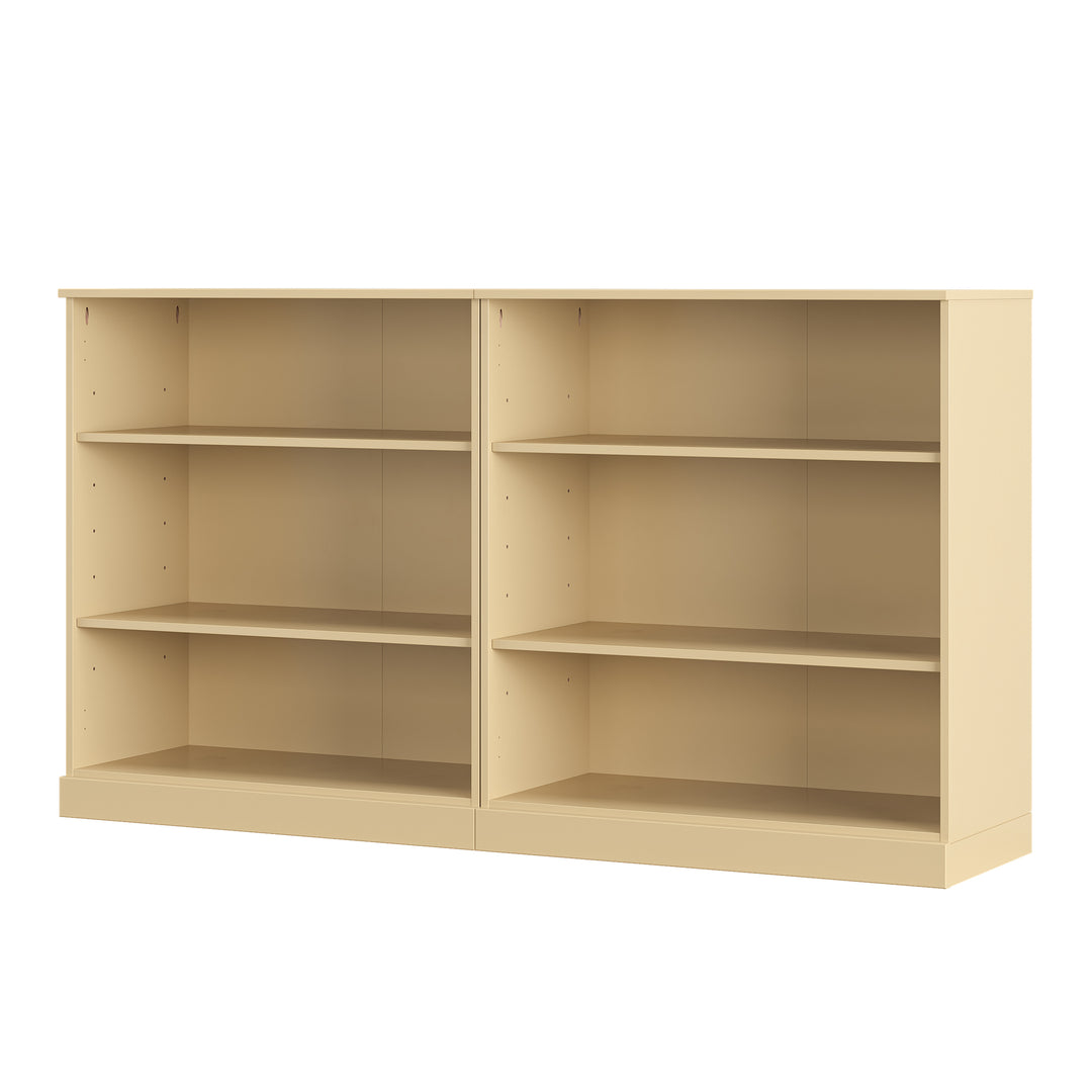 100% Solid Wood Freestanding Modular 6-Shelf Bookcase Cabinet with Open Adjustable Shelves, Display Storage Bookshelf, 64" W x 35.75" H
