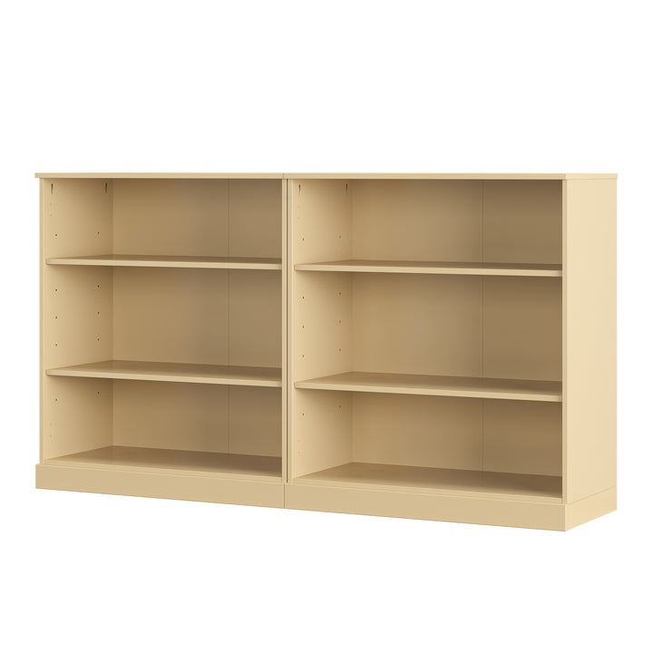 100% Solid Wood Freestanding Modular 6-Shelf Bookcase Cabinet with Open Adjustable Shelves, Display Storage Bookshelf, 64" W x 35.75" H