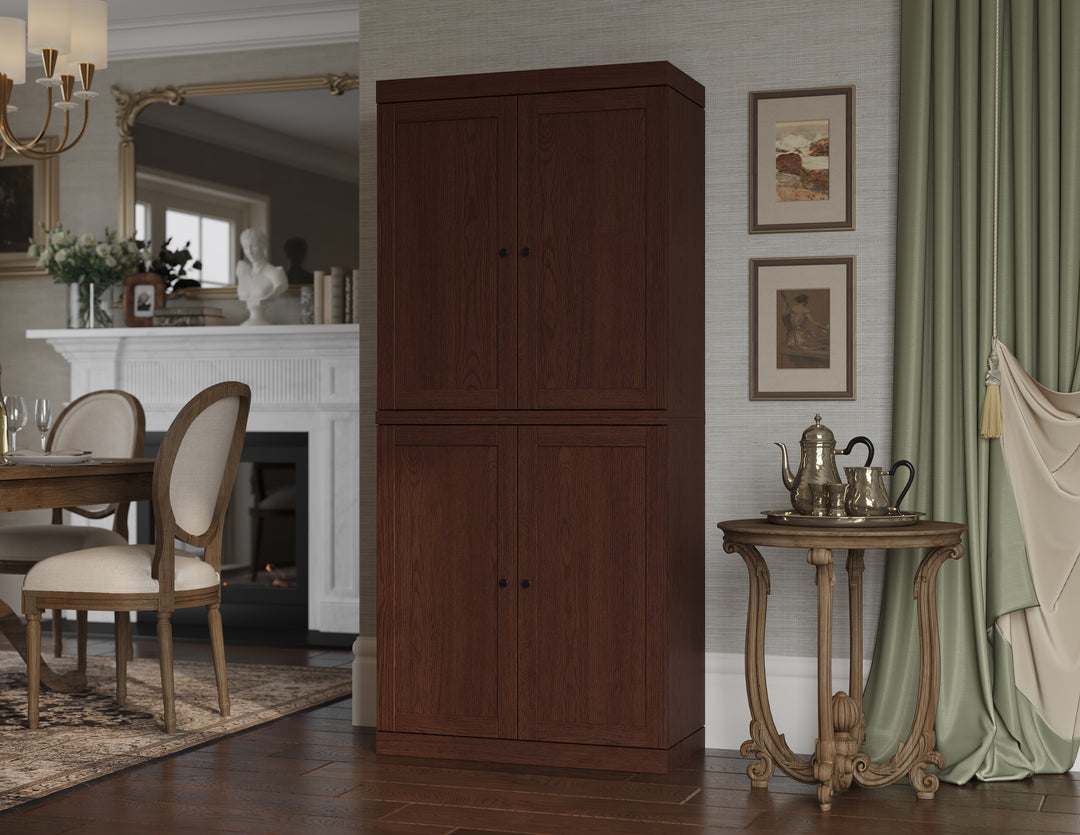 Premium 100% Solid European Oak Hardwood Modular Dining Room Cabinet with Shaker Doors – 32" Wide, 71.5" Tall