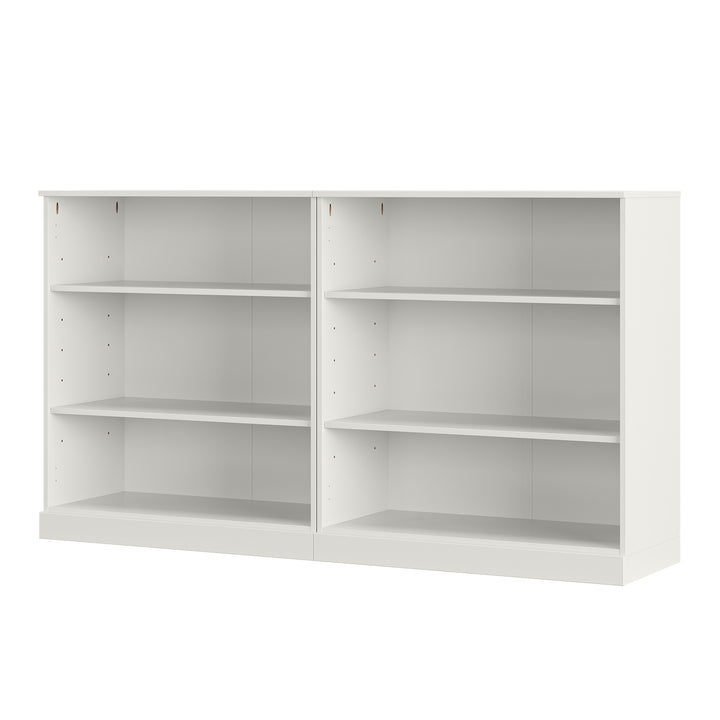 100% Solid Wood Freestanding Modular 6-Shelf Bookcase Cabinet with Open Adjustable Shelves, Display Storage Bookshelf, 64" W x 35.75" H