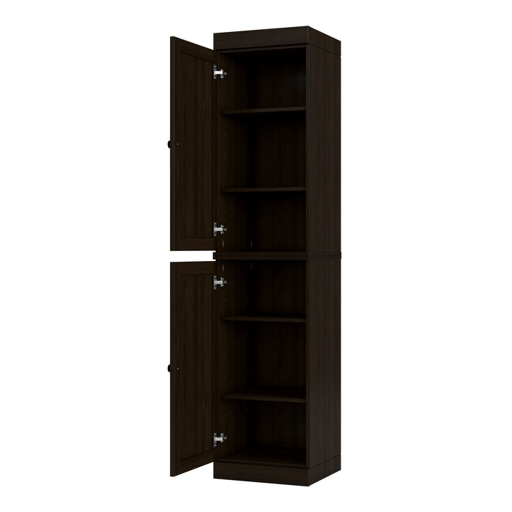 100% Solid Wood Tall Freestanding Modular Bathroom Linen Storage Cabinet with Shaker Doors, Adjustable Shelves, 16.5" W x 71.5" H