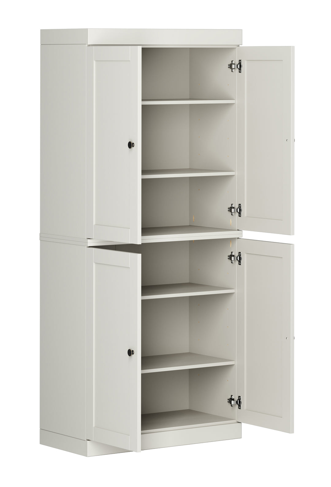 100% Solid Wood Kitchen Pantry Cabinet, Tall Freestanding Modular Storage with Raised Panel Doors, Adjustable Shelves, 32" W x 71.5" H