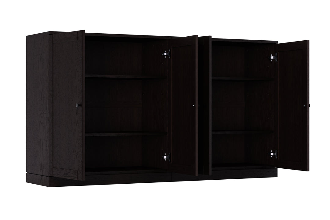 Premium 100% Solid European Oak Hardwood Modular Dining Room Sideboard with Shaker Doors – 64" Wide, 35.75" Tall