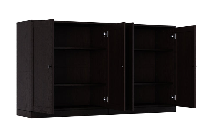 Premium 100% Solid European Oak Hardwood Modular Dining Room Sideboard with Shaker Doors – 64" Wide, 35.75" Tall