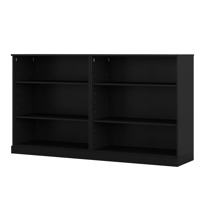 100% Solid Wood 6-Shelf Bookcase Cabinet with Open Storage and Adjustable Shelves, Display Bookshelf, 64" W x 35.75" H