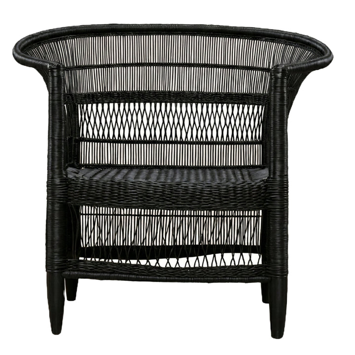 100% Handwoven Natural Rattan 3-Piece Indoor Seating Set with 2 Chairs and Loveseat, Solid Wood Frame, Boho Farmhouse, Authentic African Craftsmanship