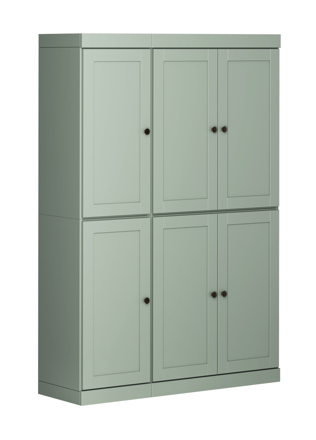 100% Solid Wood 48.5" Pantry Cabinet, Shaker Wood Doors