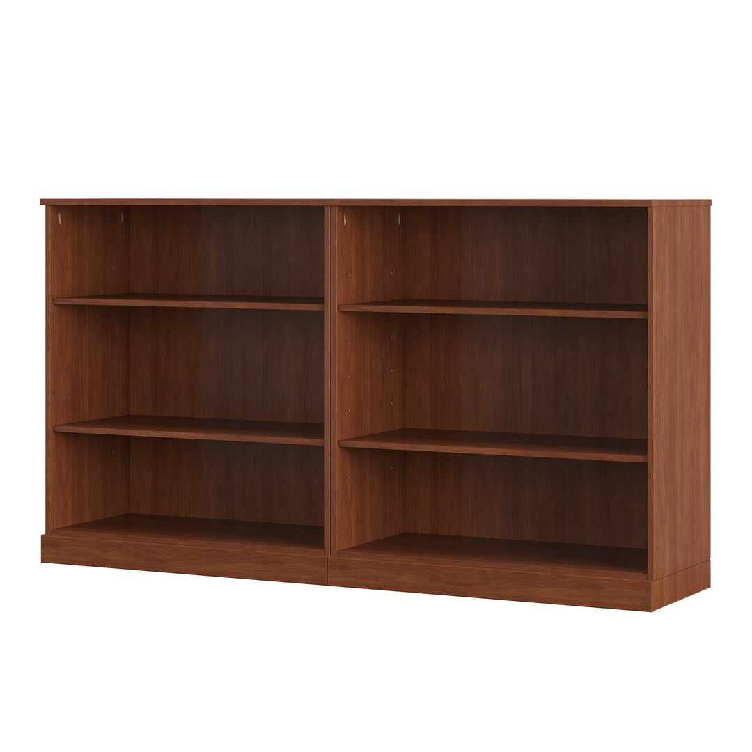 100% Solid Wood 6-Shelf Bookcase Cabinet with Open Storage and Adjustable Shelves, Display Bookshelf, 64" W x 35.75" H