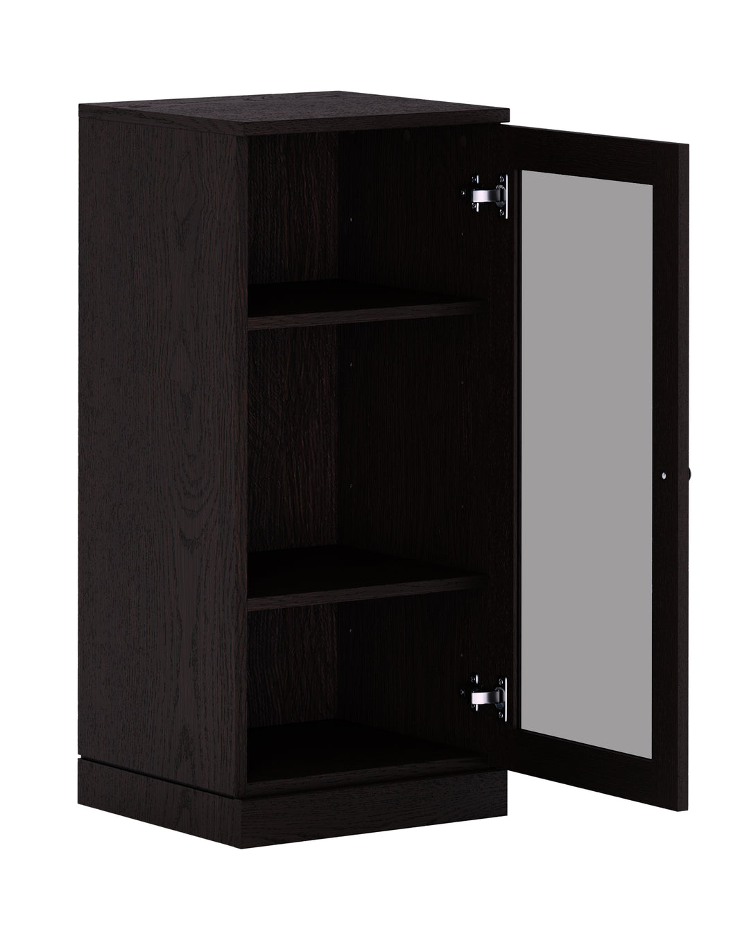 Premium 100% Solid European Oak Bathroom Wall Cabinet with Tinted Glass Doors, 16" W x 35.75" H