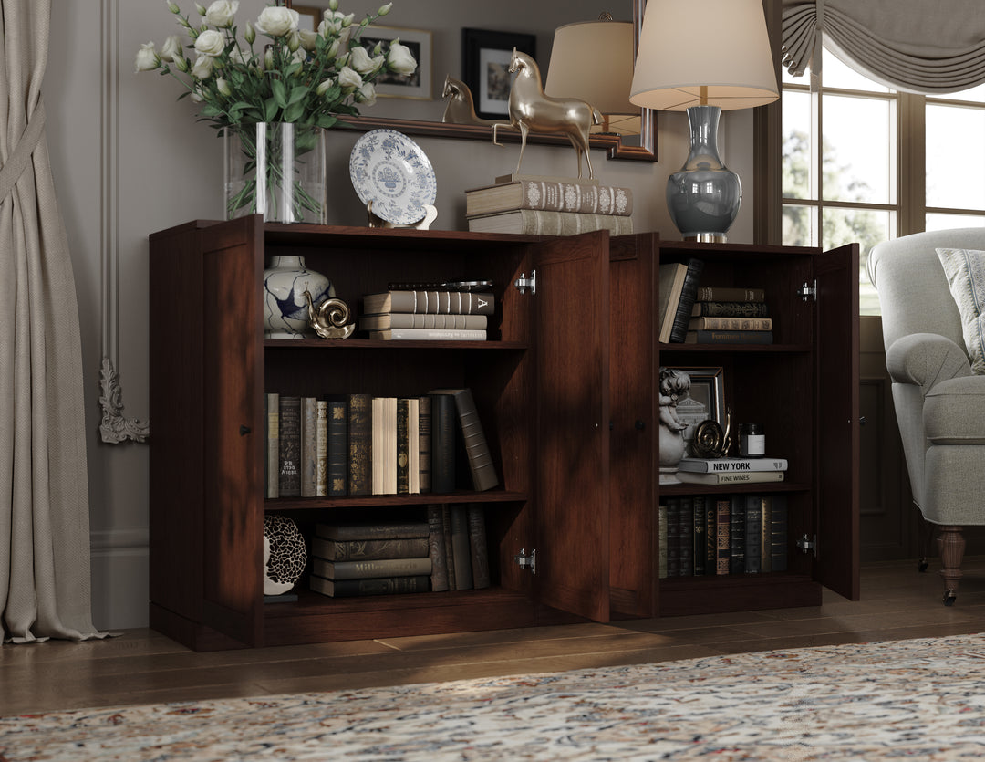 Premium 100% Solid European Oak Hardwood Modular Dining Room Sideboard with Shaker Doors – 64" Wide, 35.75" Tall