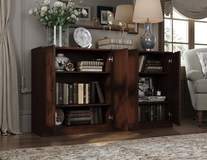 Premium 100% Solid European Oak Hardwood Modular Dining Room Sideboard with Shaker Doors – 64" Wide, 35.75" Tall