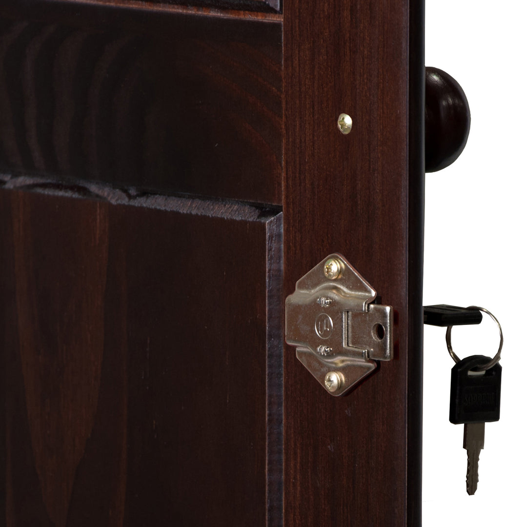 100% Solid Wood 2-Door Wardrobe Armoire with Raised Panel Doors, Bedroom Closet Storage - Flexible Collection with Metal Knobs
