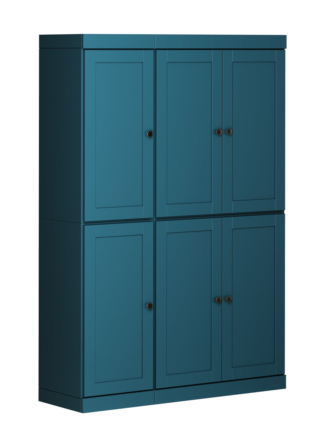 100% Solid Wood 48.5" Pantry Cabinet, Shaker Wood Doors