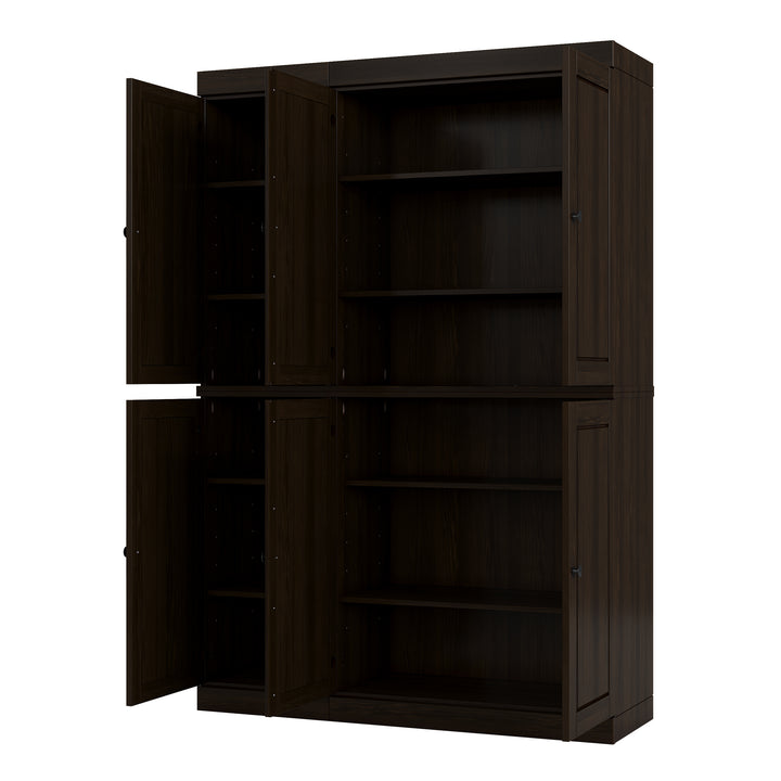 100% Solid Wood Tall Freestanding Kitchen Pantry Cabinet with Doors, Modular Storage Cabinet with Adjustable Shelves, 48.5" W x 71.5" H