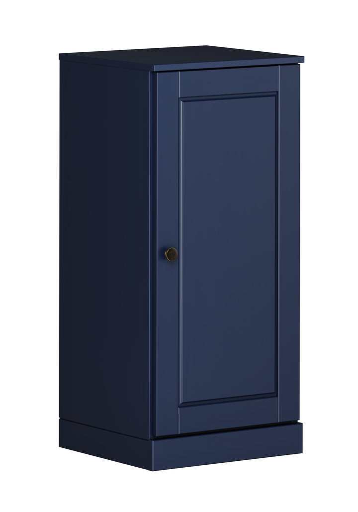 100% Solid Wood Bathroom Storage Cabinet, Raised Panel Door, 2 Drawers, Adjustable Shelves, 16.5" Wide, 35.75" Tall