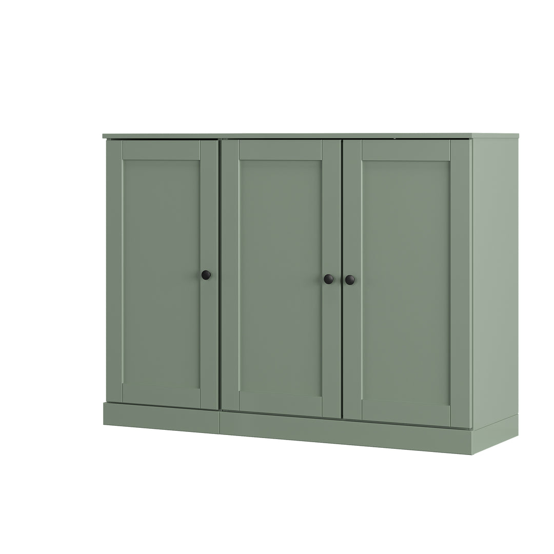 100% Solid Wood Shoe Storage Cabinet with Shaker Doors, Adjustable Shelves, Space Saving Modular Entryway Organizer, 48.5" W x 35.75" H