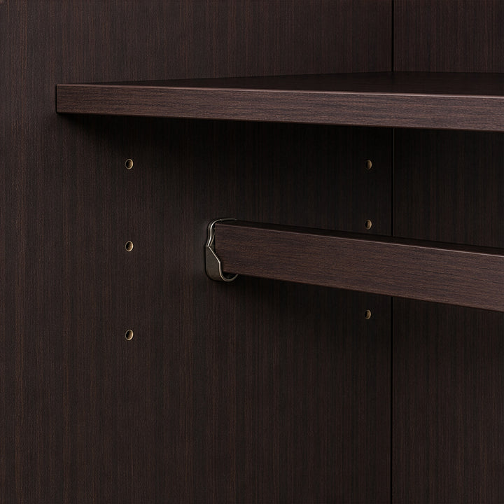 100% Solid Wood 2-Door Wardrobe Armoire with Raised Panel Doors, Bedroom Closet Storage - Metro Collection