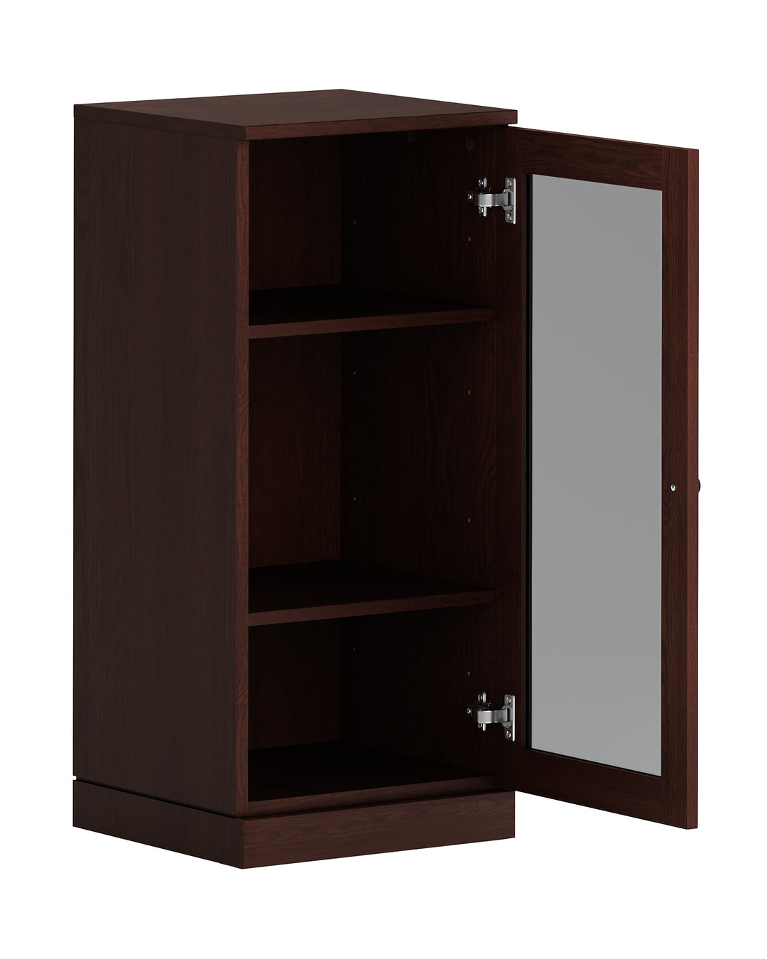Premium 100% Solid European Oak Bathroom Wall Cabinet with Tinted Glass Doors, 16" W x 35.75" H