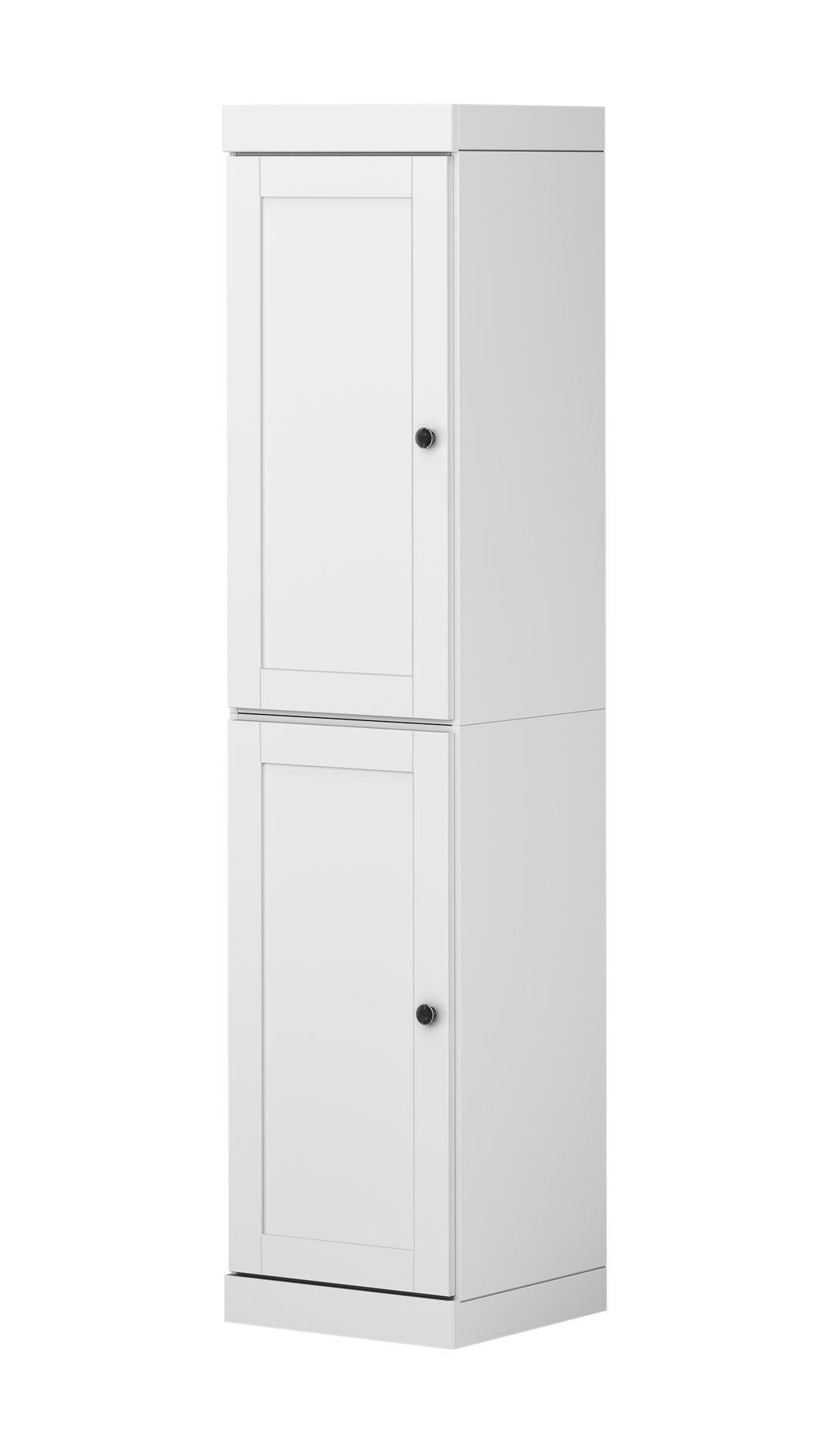 100% Solid Wood 16.5" Pantry Cabinet, 2 Shaker Wood Doors